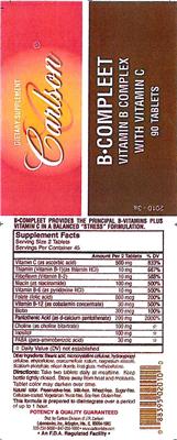 Photo of the Carlson B-Compleet label
