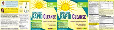 Photo of the Renew Life Rapid Cleanse 3 label