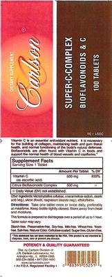 Photo of the Carlson Super-C-Complex label