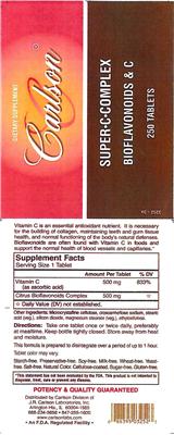 Photo of the Carlson Super-C-Complex label