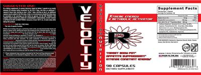 Photo of the Reaction Nutrition Velocity label