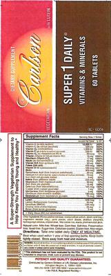 Photo of the Carlson Super 1 Daily label