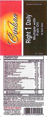 Photo of the Carlson Right 1 Daily label