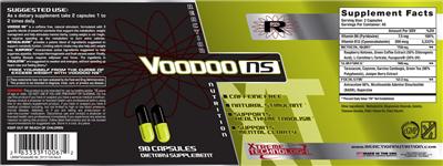 Photo of the Reaction Nutrition Voodoo NS label