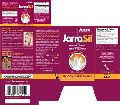 Photo of the Jarrow Formulas JarroSil label