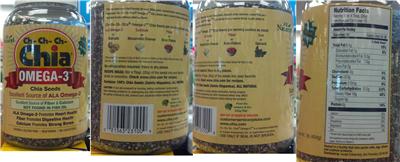 Photo of the Joseph Enterprises Ch-Ch-Ch-Chia Omega-3 Chia Seeds label