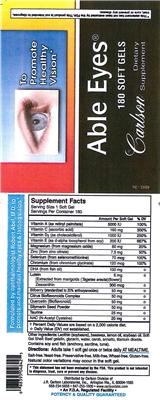 Photo of the Carlson Able Eyes label