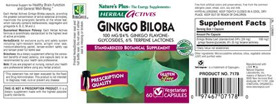Ginkgo biloba 100 mg
