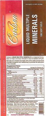 Photo of the Carlson Liquid Multiple Minerals label