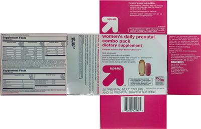 Photo of the up&up Prenatal Multi Tablets label