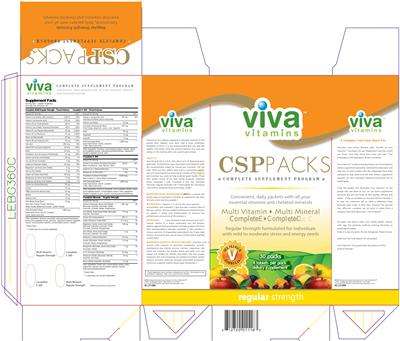 Photo of the Viva Vitamins Complete Minerals - Regular Strength label