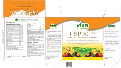 Photo of the Viva Vitamins Complete Minerals - Regular Strength label