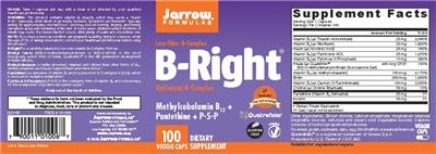 Photo of the Jarrow Formulas B-Right label