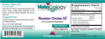 Photo of the NutriCology Russian Choice GI label