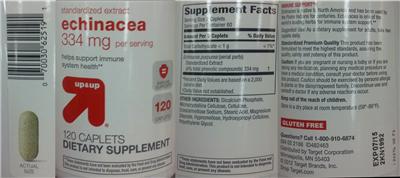 Photo of the up&up Echinacea 334 mg label