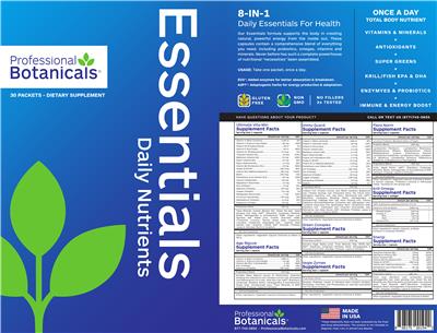 Photo of the Professional Botanicals Krill Omega label