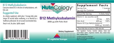 B12 Methylcobalamin 3000 mcg with Folic Acid