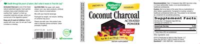 Photo of the Nature's Way Coconut Charcoal Activated Powder 800 mg label