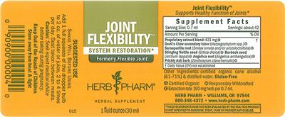 Photo of the Herb Pharm Joint Flexibility label