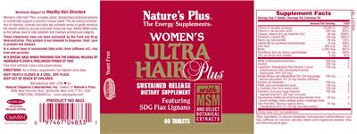 Photo of the Nature's Plus Women's Ultra Hair Plus label