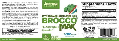 Photo of the Jarrow Formulas BroccoMax label