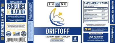 Photo of the ZHOU Driftoff label