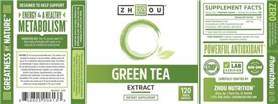 Photo of the ZHOU Green Tea Extract label