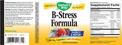 Photo of the Nature's Way B-Stress Formula with Eleuthero label