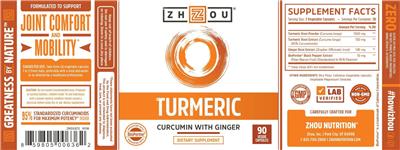 Photo of the ZHOU Turmeric label