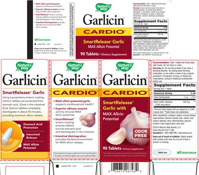 Photo of the Nature's Way Garlicin Cardio label