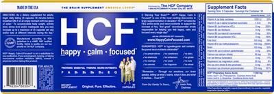 Photo of the HCF Happy, Calm, Focused HCF Happy, Calm, Focused label