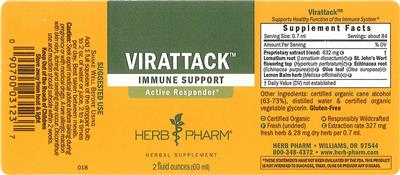 Photo of the Herb Pharm Virattack label