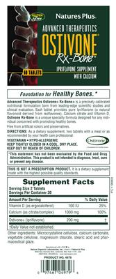 Photo of the Natures Plus Advanced Therapeutics Ostivone Rx-Bone label