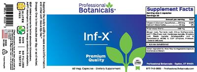 Photo of the Professional Botanicals Inf-X label