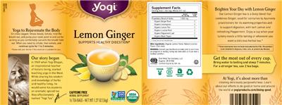 Photo of the Yogi Lemon Ginger label