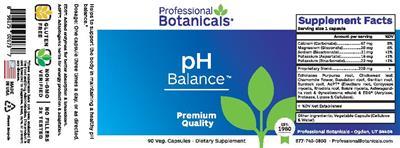 Photo of the Professional Botanicals pH Balance label