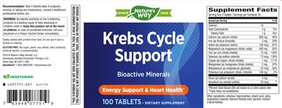 Photo of the Nature's Way Krebs Cycle Chelates label