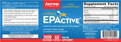 Photo of the Jarrow Formulas EPActive label