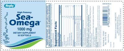 Photo of the Rugby Sea-Omega 1000 mg label