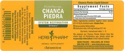 Photo of the Herb Pharm Chanca Piedra label