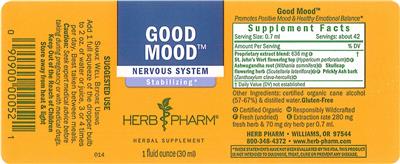 Photo of the Herb Pharm Good Mood label
