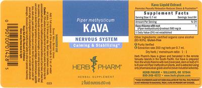 Photo of the Herb Pharm Kava label