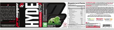 Photo of the PS ProSupps Hyde NitroX Sour Green Apple label