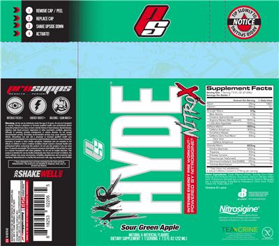 Photo of the PS ProSupps Mr Hyde NitroX Sour Green Apple label