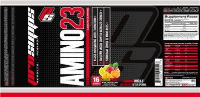 Photo of the PS ProSupps Amino23 Citrus Punch label