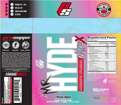 Photo of the PS ProSupps Mr Hyde NitroX Pixie Dust label