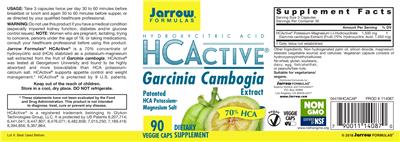 Photo of the Jarrow Formulas HCActive label