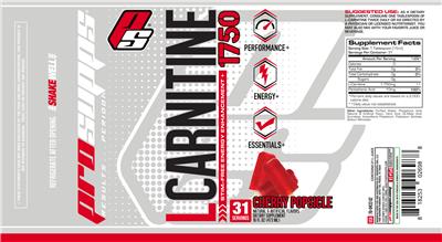 Photo of the PS ProSupps L-Carnitine 1750 Cherry Popsicle label