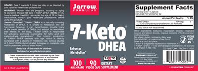 Photo of the Jarrow Formulas 7-Keto DHEA 100 mg label