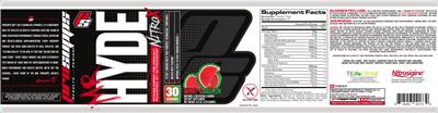 Photo of the PS ProSupps Mr Hyde NitroX What-O-Melon label